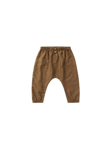 Rylee + Cru Woven Baby Pant, Saddle